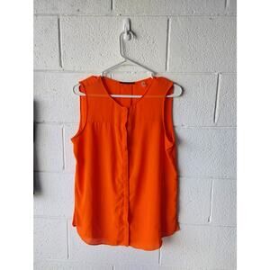 Orange blouse T TAHARI size medium